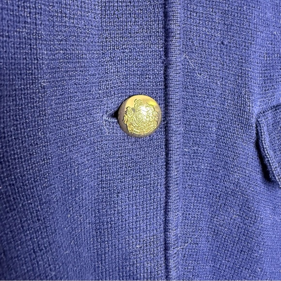 Lauren Ralph Lauren Petite Navy Crest Cardigan Sweater Size Petite Medium PM - Picture 9 of 10